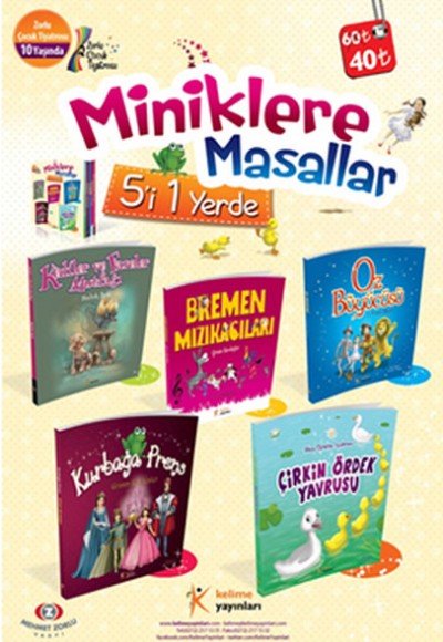 Miniklere Masallar - 5 Kitaplık Masal Seti