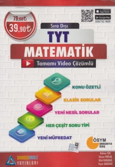 Sıradışı Analiz TYT Matematik Tamamı Çözümlü Konu Özetli Soru Bankası (Yeni) (Kampanyalı 39,90TL)