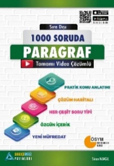 Sıradışı Analiz 1000 Soruda Paragraf Tamamı Çözümlü Konu Anlatımlı Soru Bankası (Yeni)