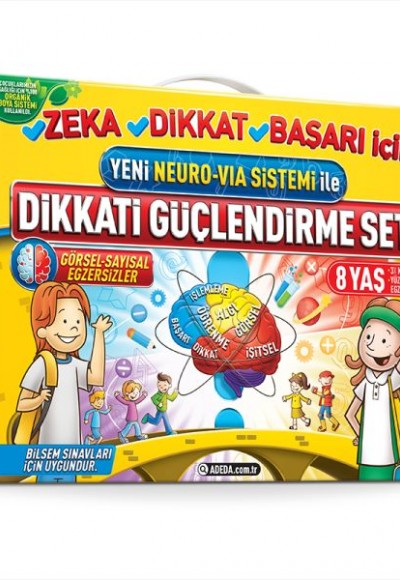 Yeni Neuro-Via Sistem ile Dikkati Güçlendirme Seti 8 Yaş (3 Kitap Kutulu)