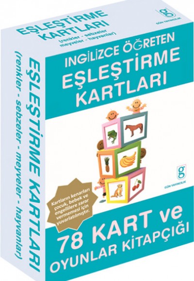 İngilizce Öğreten Eşleştirme Kartları  78 Kart ve Oyunlar Kitapçığı