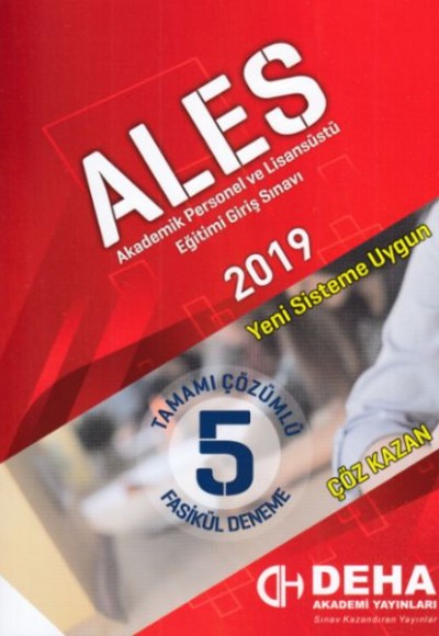 Deha Akademi ALES 2019 Tamamı Çözümlü 5 Fasikül Deneme (Yeni)