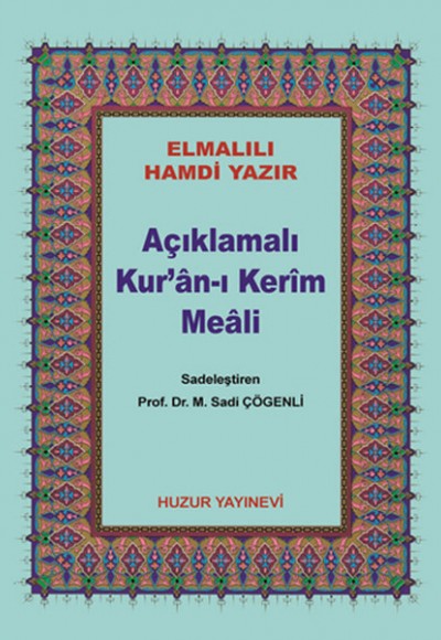 Açıklamalı Kuran ı Kerim Meali Çanta Boy Metinsiz - Karton Kapak