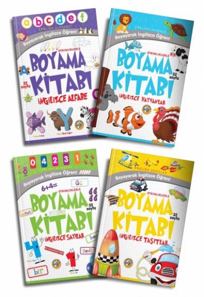 Boyayarak İngilizce Öğren Seti - 4 Kitap