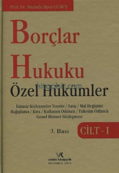 Borçlar Hukuku Özel Hükümler (Cilt-1)