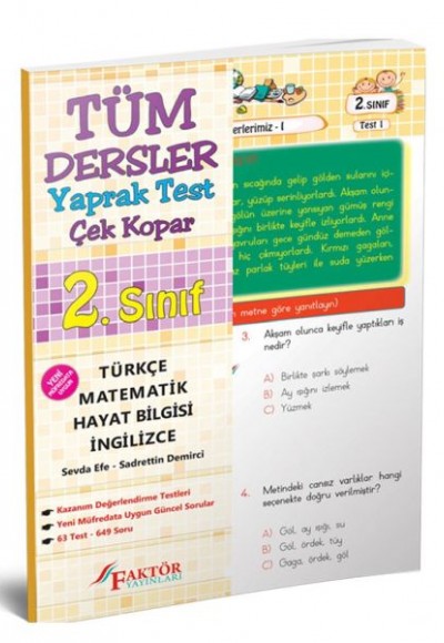 Faktör 2. Sınıf Tüm Dersler Yaprak Test (Yeni)