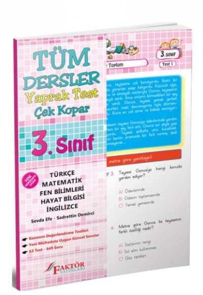 Faktör 3. Sınıf Tüm Dersler Yaprak Test (Yeni)