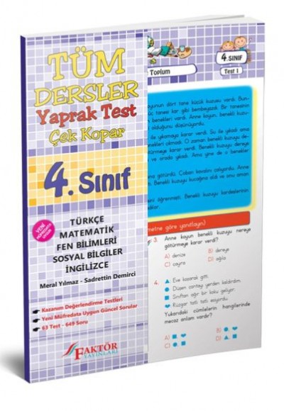 Faktör 4. Sınıf Tüm Dersler Yaprak Test (Yeni)