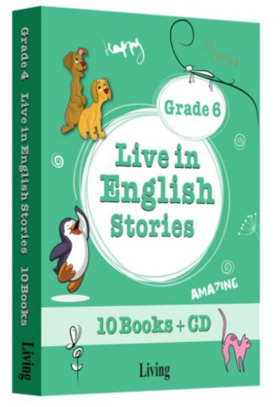 Grade 6 - Live in English Stories (10 Books - CD)