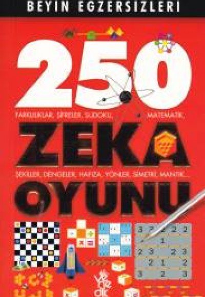 Beyin Egzersizleri 250 Zeka Oyunu (Kırmızı)