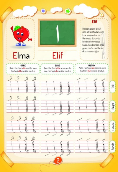 Yazıyorum Siliyorum Elifba (Kod:Ayfa202)