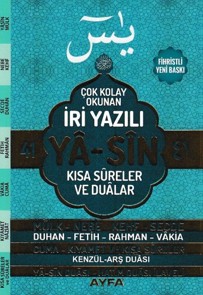 41 Yasin Çok Kolay Okunan İri Yazılı Kısa Sureler ve Dualar Çanta Boy