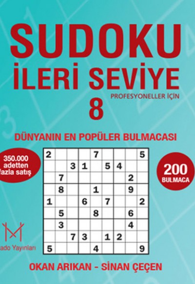 Sudoku İleri Seviye 8  Profesyoneller İçin