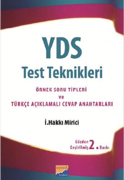 YDS Test Teknikleri - Örnek Soru Tipleri ve Türkçe Açıklamalı Cevap Anahtarları