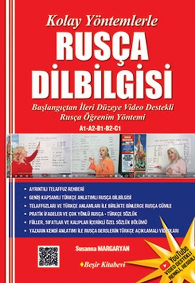 Kolay Yöntemlerle Rusça Dilbilgisi Renkli Resimli  Video destekli Karekodlu