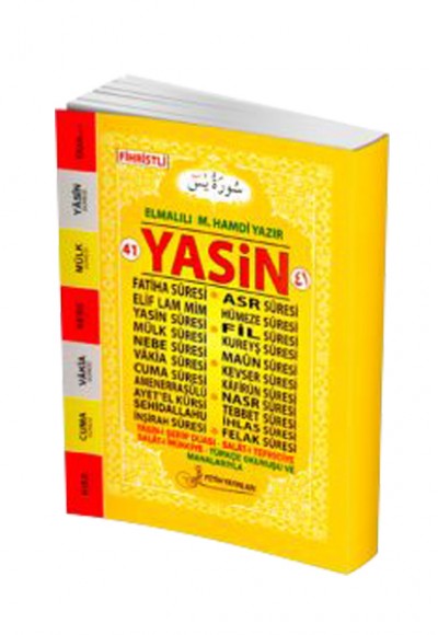 41 Yasin Fihristli (Karşılıklı Türkçeli - Çanta Boy) Kod:F020