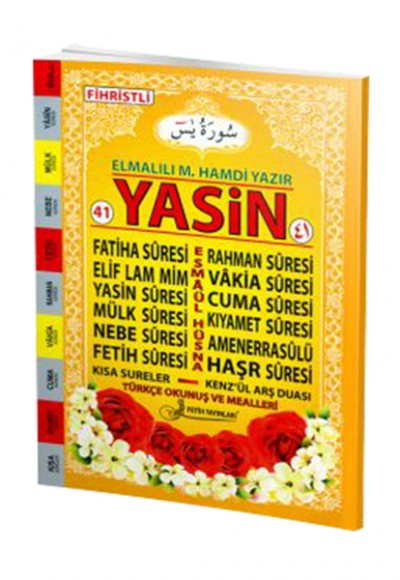 41 Yasin Türkçe Okunuş ve Mealleri Fihristli Orta Boy İnce F018