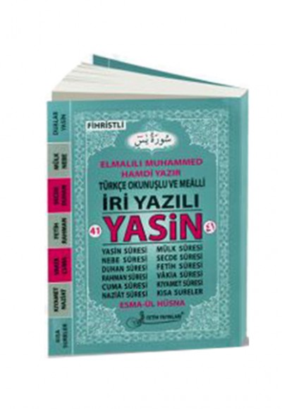 41 Yasin Türkçe Okunuşlu ve Mealli İri Yazılı Fihristli Cep Boy F024