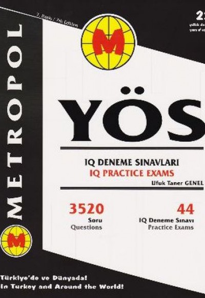 Metropol YÖS IQ Deneme Sınavları (44 Deneme) (Yeni)