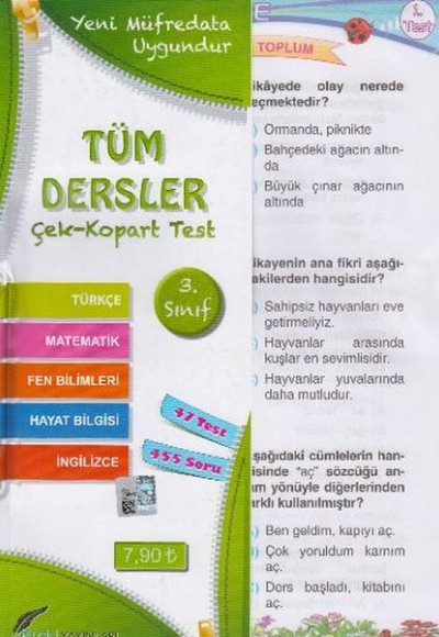 Bilgili 3. Sınıf Tüm Dersler Yaprak Test