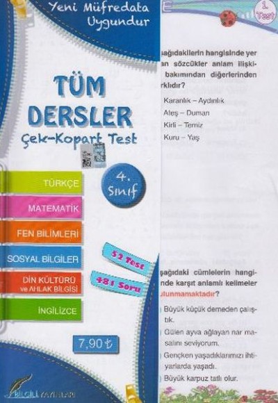 Bilgili 4. Sınıf Tüm Dersler Yaprak Test