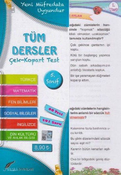 Bilgili 5. Sınıf Tüm Dersler Yaprak Test