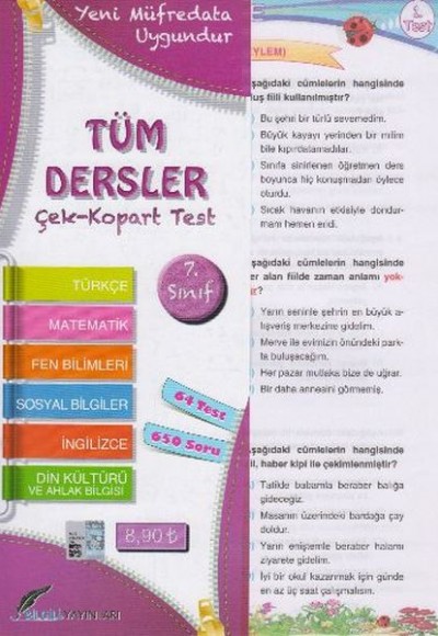 Bilgili 7. Sınıf Tüm Dersler Yaprak Test