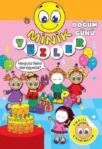 Minik Yüzler - Doğum Günü - Emojilerle Çıkartmalar