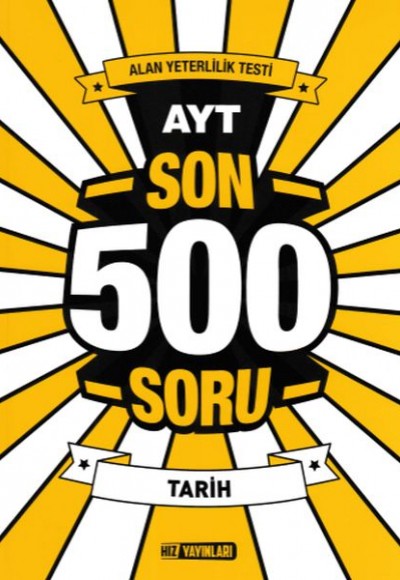 Hız AYT Tarih Son 500 Soru (Yeni)