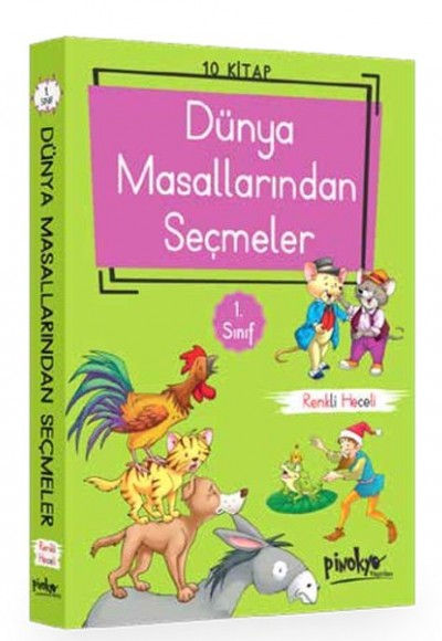 1. Sınıf Dünya Masallarından Seçmeler - 10 Kitap Takım-Heceli