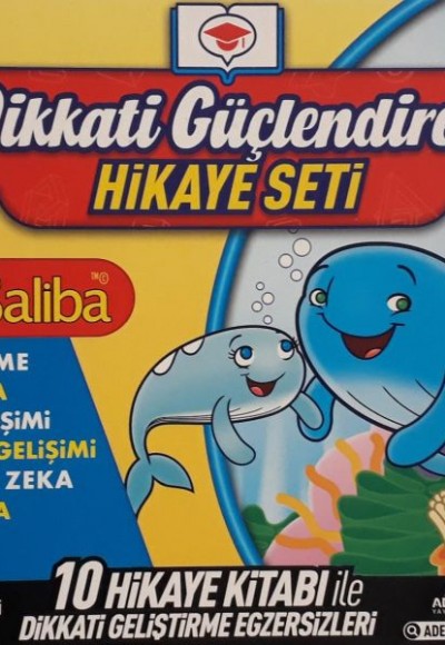 Dikkat Güçlendiren Hikaye Seti - Balina Baliba (Kutulu 10 Kitap) (6-9 Yaş)