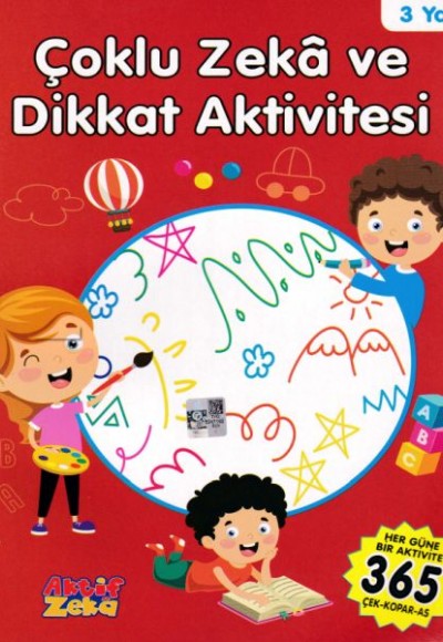 3 Yaş Çoklu Zeka ve Dikkat Aktivitesi - Kırmızı Kitap