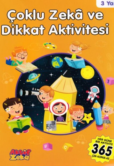 3 Yaş Çoklu Zeka ve Dikkat Aktivitesi - Turuncu Kitap