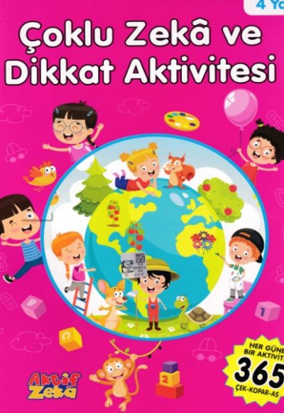 4 Yaş Çoklu Zeka ve Dikkat Aktivitesi - Pembe Kitap