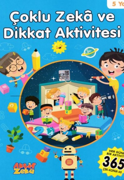 5 Yaş Çoklu Zeka ve Dikkat Aktivitesi - Mavi Kitap