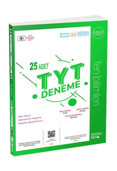 ÜçDörtBeş 2022 Model TYT 25 li Fen Bilimleri Deneme