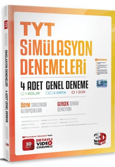 3D 2023 TYT 4`lü Simülasyon Genel Deneme