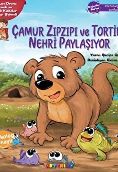 Çamur Zıpzıpı ve Tortilo Nehri Paylaşıyor Yaratıcı Drama Parmak ve Tuzluk Kuklalar Pop-up Sahneli