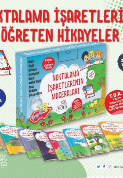 Noktalama İşaretlerinin Maceraları (Renkli  8 Kitap)