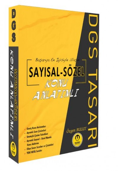 Tasarı DGS Sayısal Sözel Yetenek Konu Anlatımı Tek Kitap