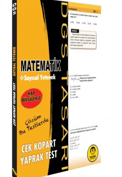 Tasarı DGS Matematik Sayısal Yetenek Yaprak Test Çek Kopart