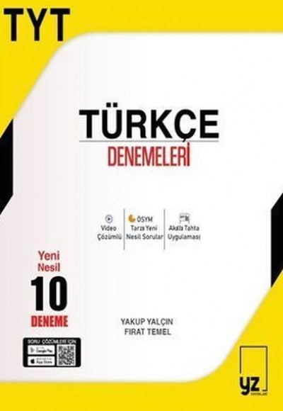 YZ Yayınları TYT Türkçe 10 Deneme