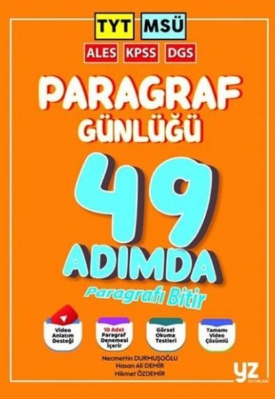 YZ Yayınları TYT MSÜ KPSS DGS ALES 49 Günde Paragrafın Günlüğü