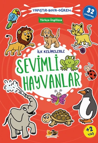 İlk Kelimelerle Sevimli Hayvanlar Yapıştır-Boya-Öğren