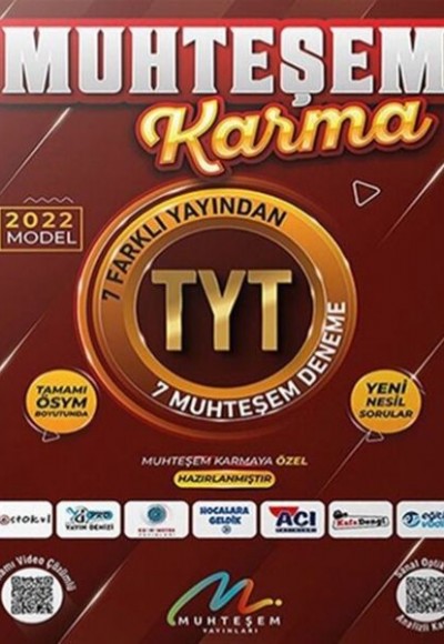 Muhteşem 2022 Model Muhteşem Karma TYT 7 li Deneme Seti