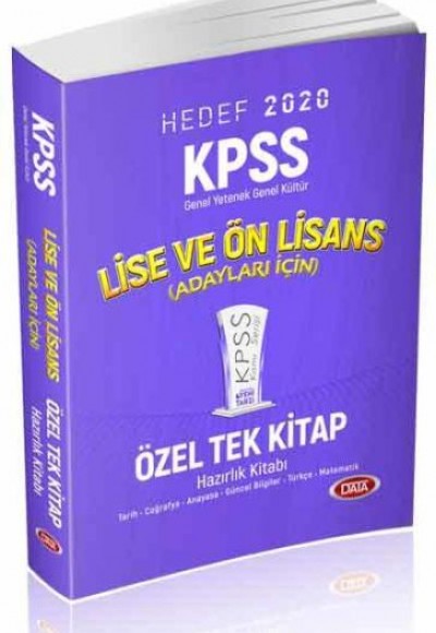 Data KPSS Lise ve Ön Lisans Tek Kitap 2020