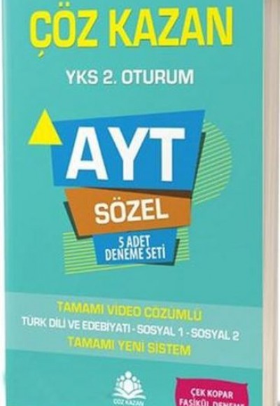 Çöz Kazan AYT Sözel 5 li Deneme Sınavı (Yeni)