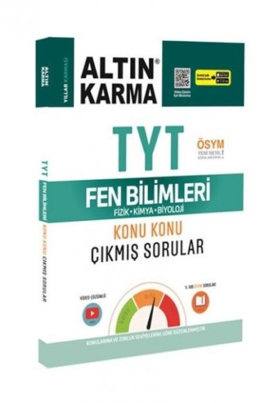 Altın Karma 2023 TYT Fen Bilimleri Fizik-Kimya-Biyoloji Konu Konu Çıkmış Sorular Video Çözümlü