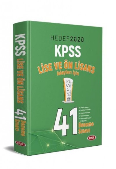 Data 2020 KPSS Lise ve Önlisans 41 Deneme Sınavı