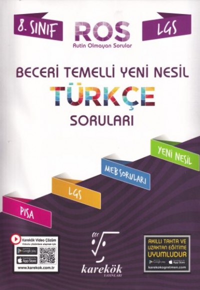 Karekök 8.Sınıf Beceri Temelli Yeni Nesil Türkçe Soruları